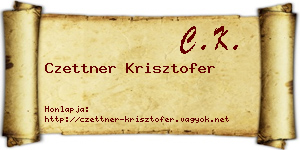 Czettner Krisztofer névjegykártya
