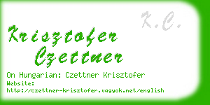 krisztofer czettner business card